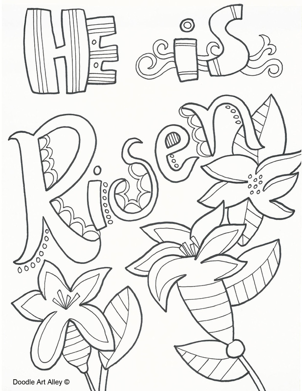 Easter Coloring Pages - Religious Doodles