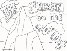 sermon on the mount coloring pages